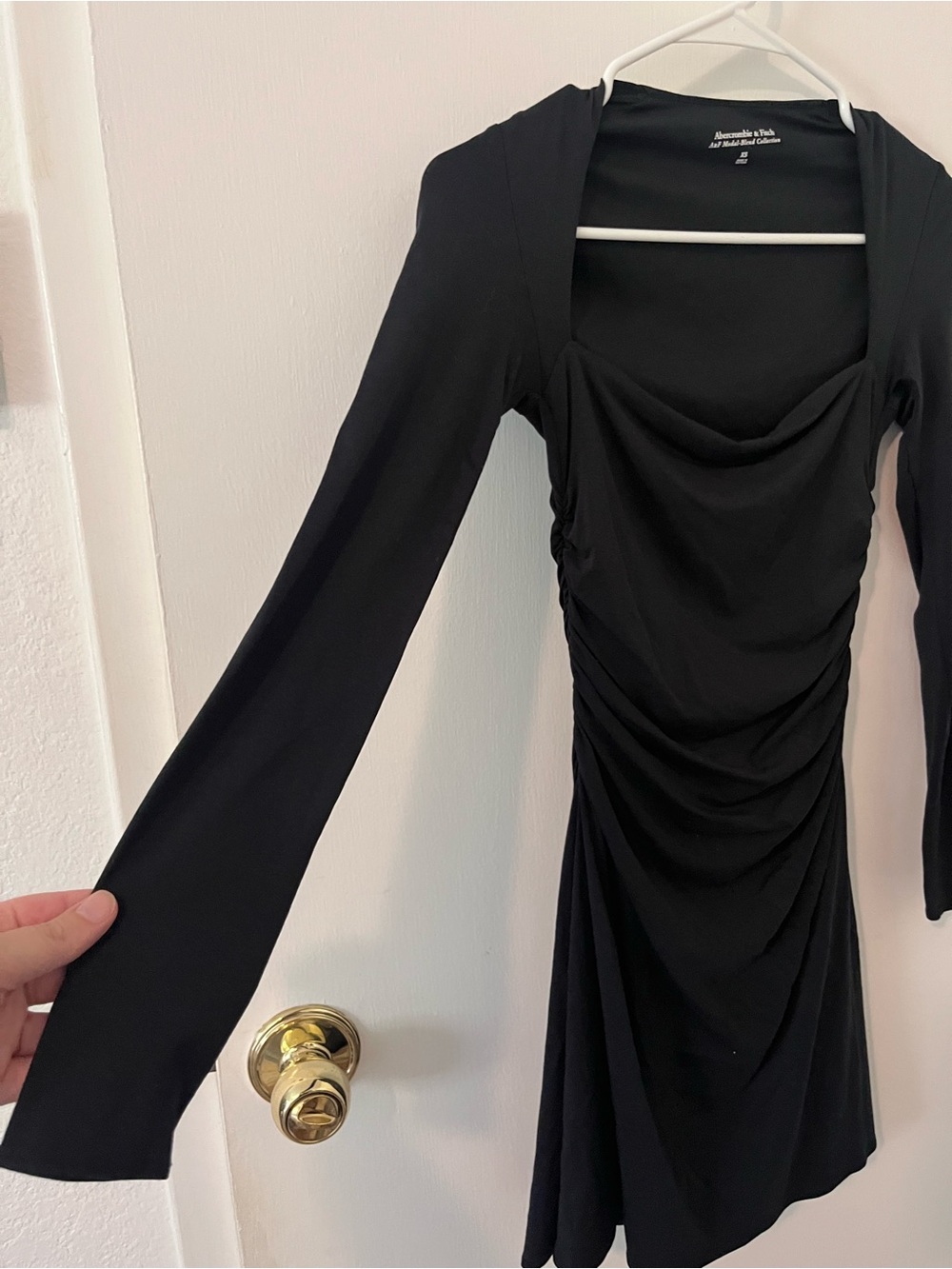 Abercrombie Modal-Blend Collection Square Neck Long Sleeve Mini Dress XS - Picture 4 of 7